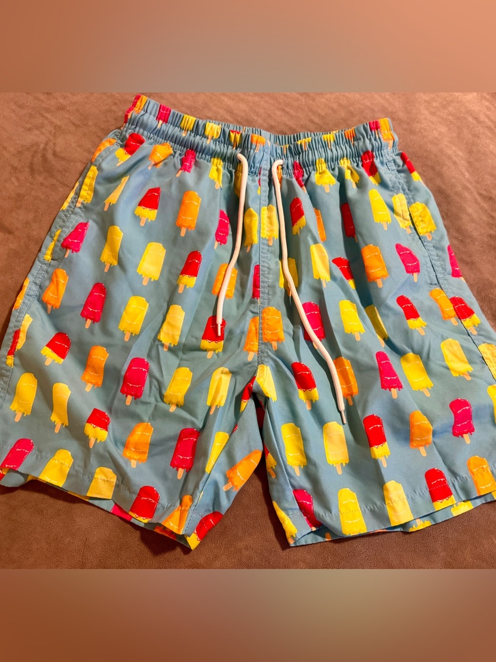 Men Sz Small Baseball popsicle Colorful Swim Shorts Lined Manfinity Beach Shorts